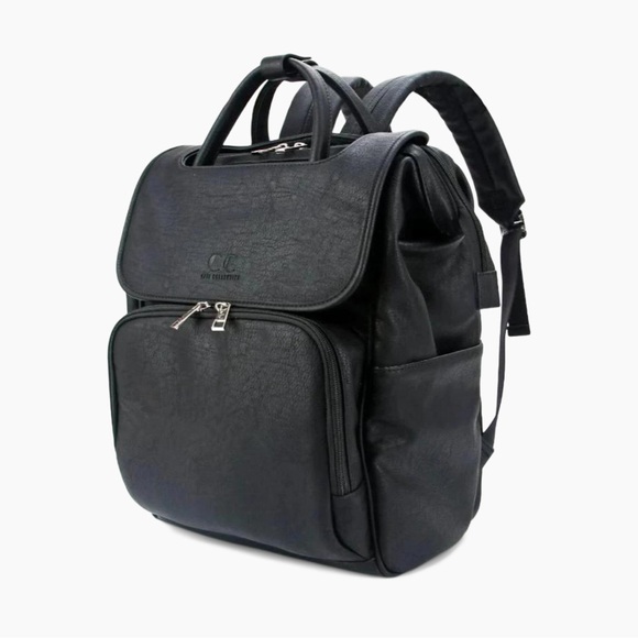 Black Unisex Explorer Diaper Backpack - Picture 1 of 6